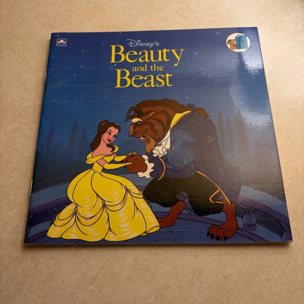 Vintage Disney’s Beauty and the Beast Golden Book – 1990s Look-Look Book